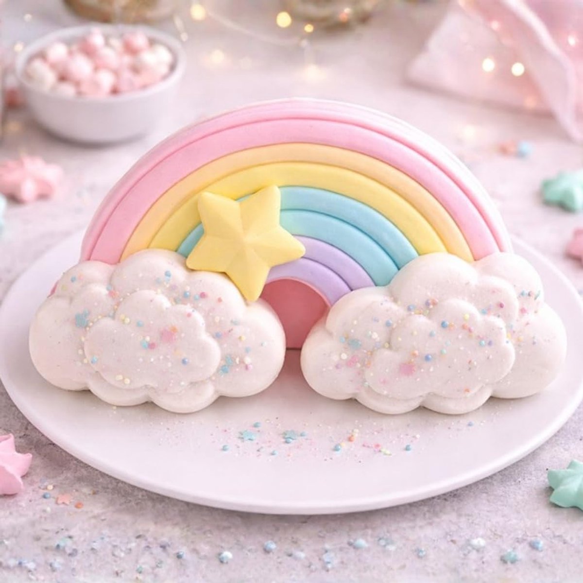 Cakevorm - regenboog siliconen mal - BPA-vrij - ideaal voor kinderfeestjes - ShopVlot
