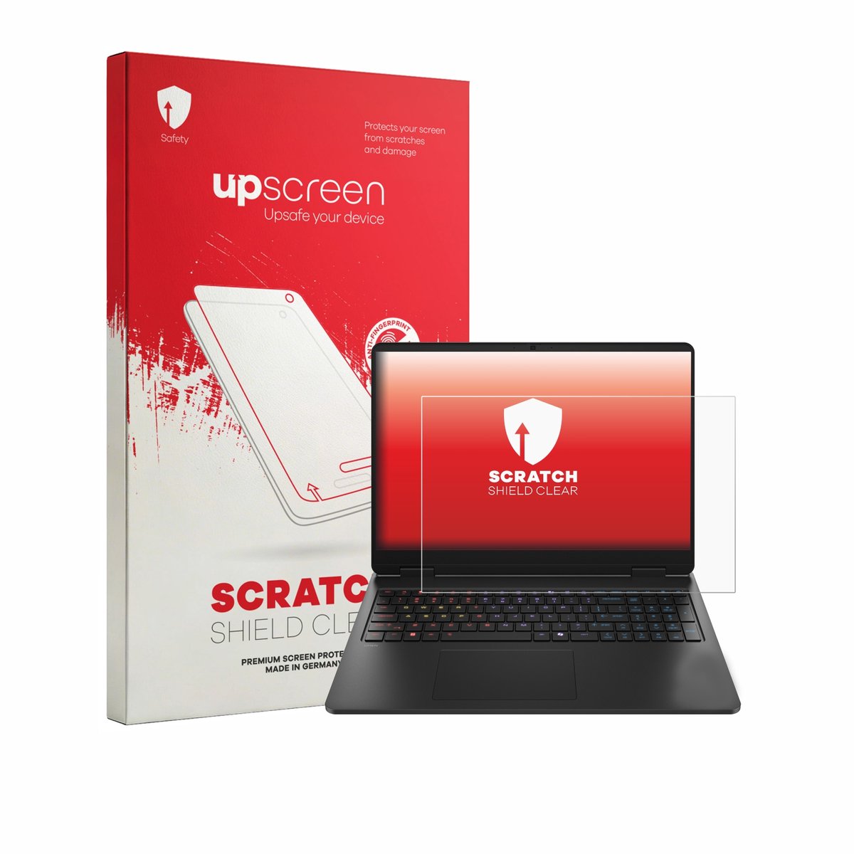upscreen - Screenprotector voor HP HyperX Omen 16 - Folie Beschermfolie transparant