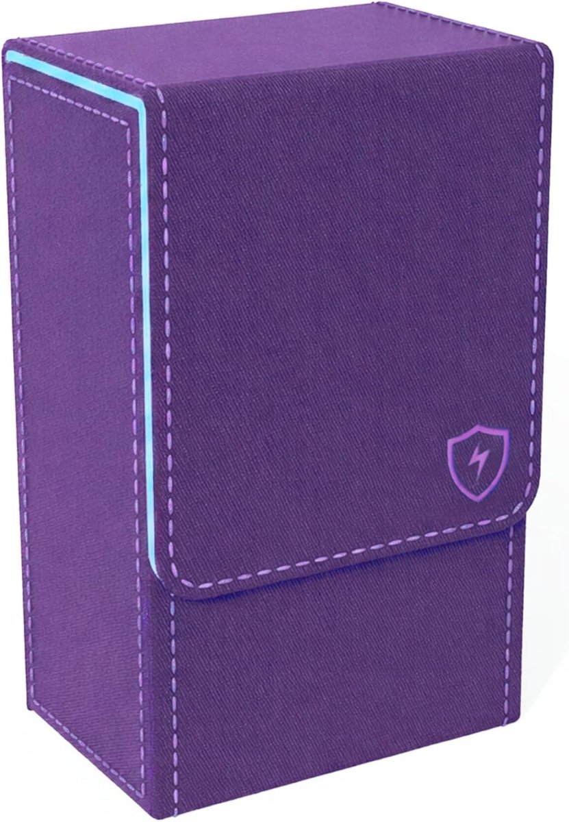 Tarot Kaartenhouder met Vouwdeksel - Paars-Blauw Kunstleer - Magnetische Sluiting - Perfect voor Standaard Tarotdecks - ShopVlot