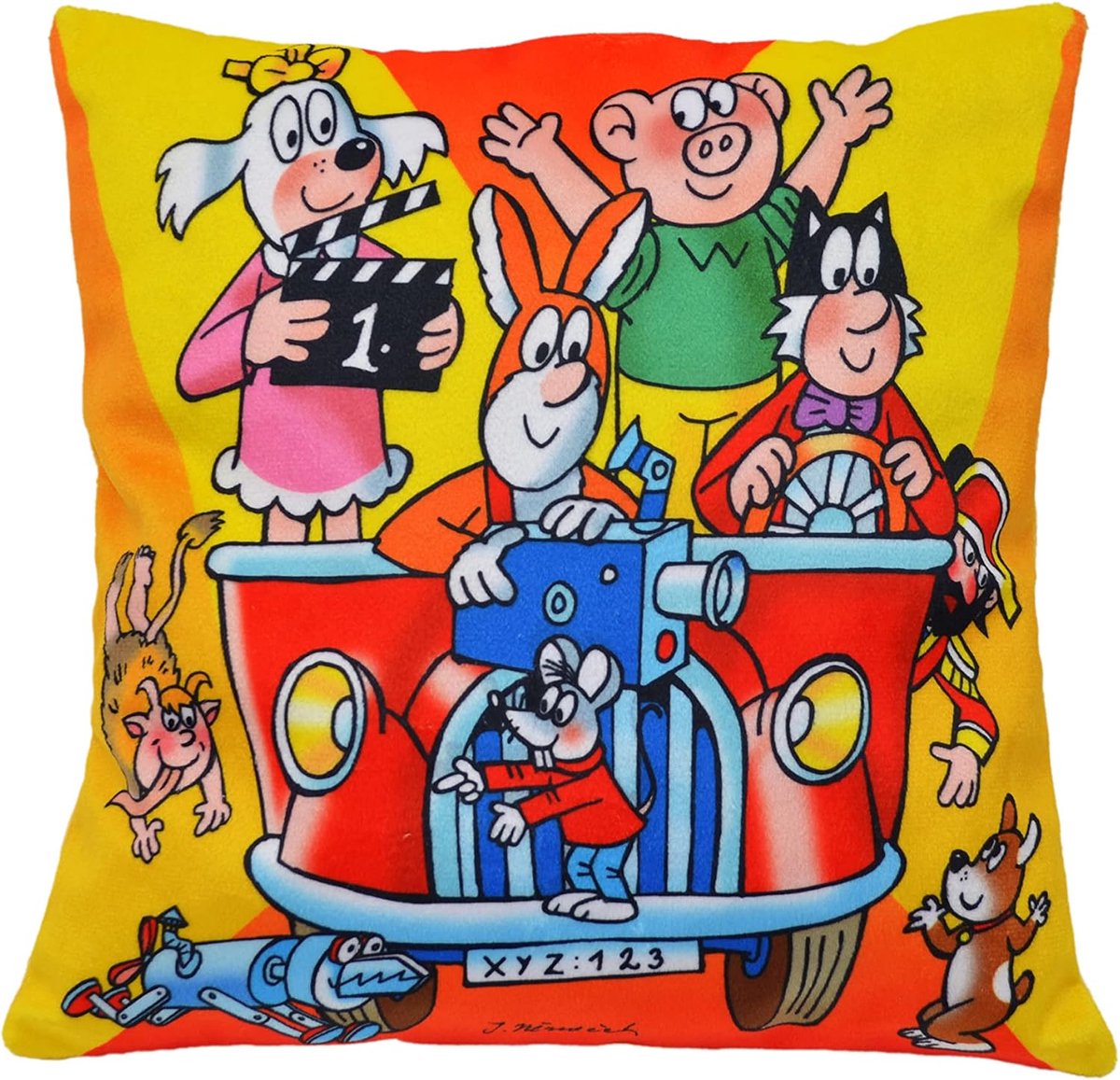 Sierkussen Cartoon Motief 30x30cm - Multikleur - Voor Kinderen - Comfortabel Slapen - ShopVlot