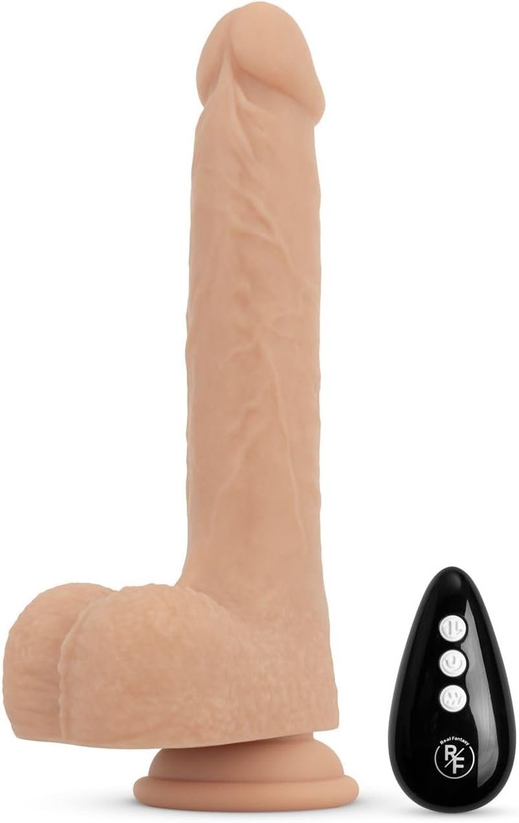 Dildo groot - Realistische details - Verwarmd en vibrerend - Met afstandsbediening - ShopVlot