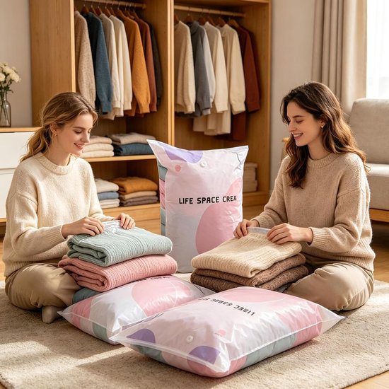 Vacuüm Verzegelde Zakken - Compressieverpakking Opbergzakken - Ruimte Besparen - Reisklare Compressie - 80x100x38 cm - Niet gespecificeerd — afbeelding 3