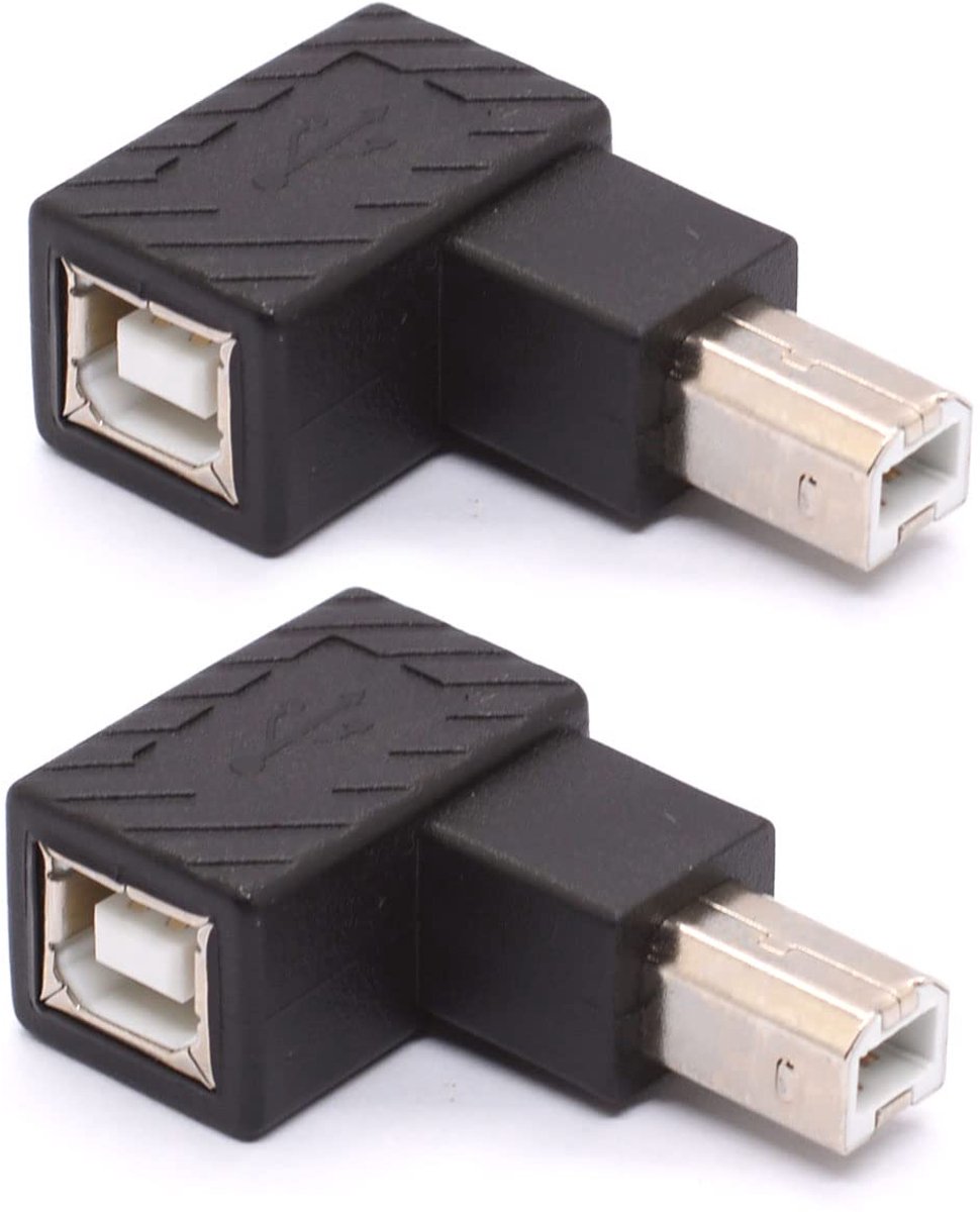USB B 2.0 Adapter, USB 2.0 Type-B Printer Adapter, 90 Degree Angled USB 2.0 Type-B Plug to Female Printer Adapter for - ShopVlot