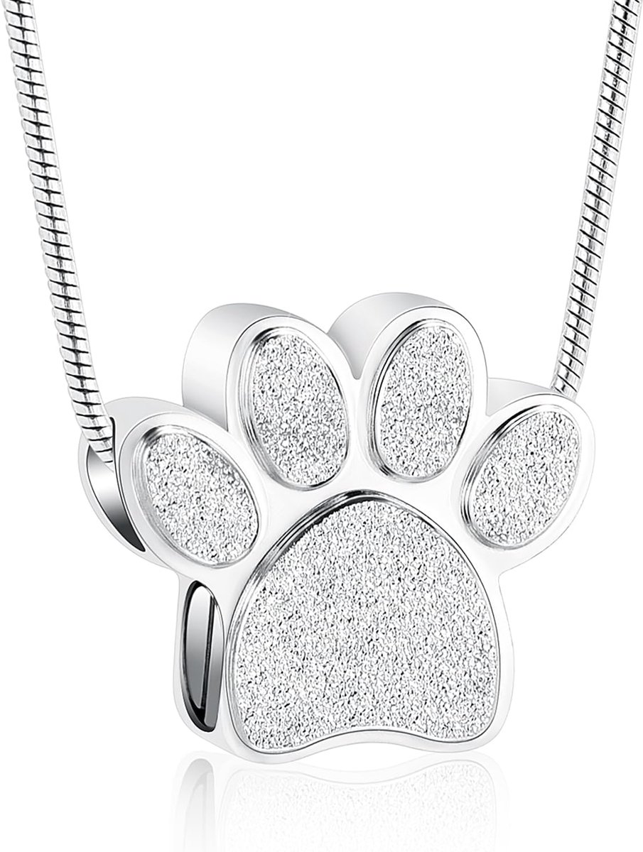 Huisdier urn voor honden/katten - Mini urn met pootafdruk - Herinnerings sieraden - Bewaar as van uw huisdier - SnelShoppen