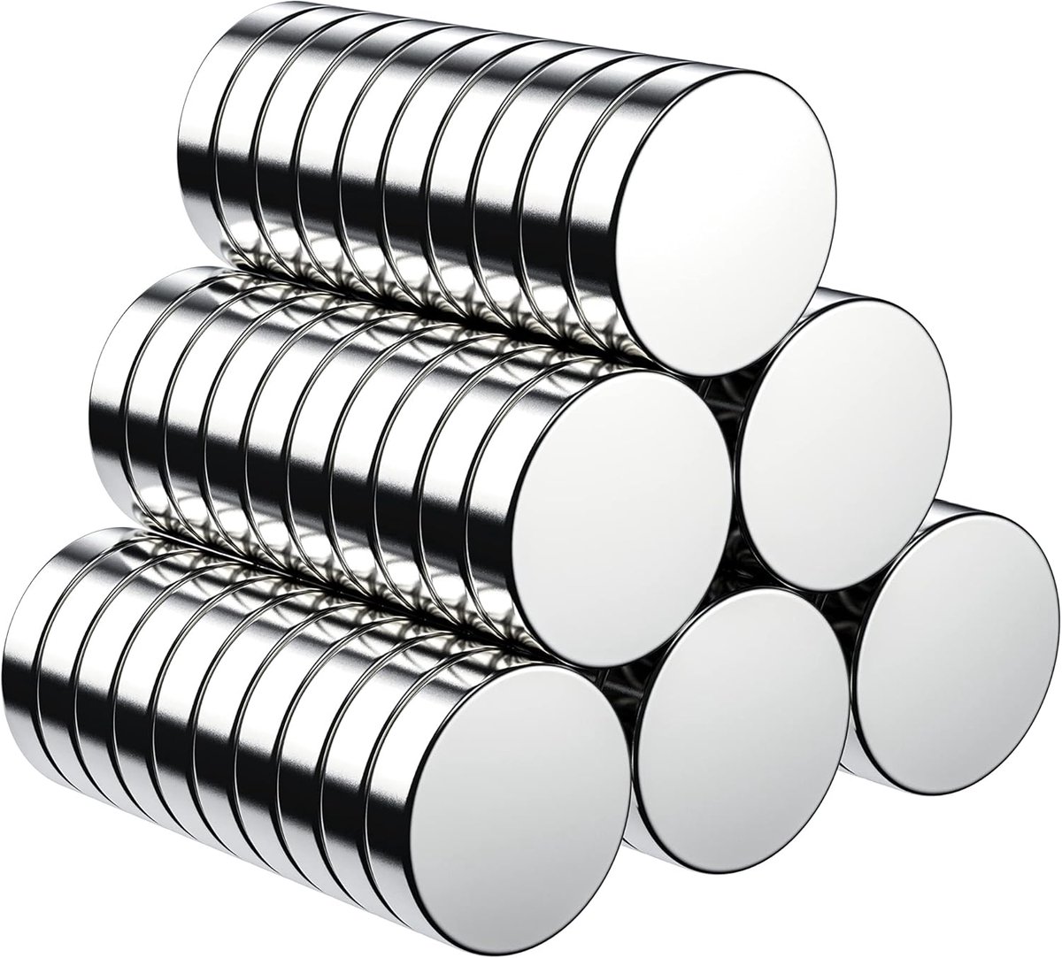 Ronde magneten set van 60 - mini magneten 10 x 2 mm - super sterke hechting - perfect voor whiteboards - ShopVlot