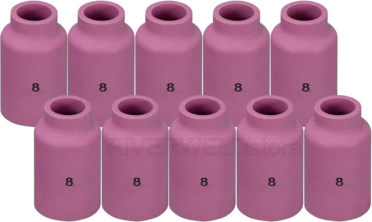 TIG Keramische Cup - Gaslens Beker - TIG Lassen - Aluminiumoxide Materiaal - #8 D12.5x42mm - Roze