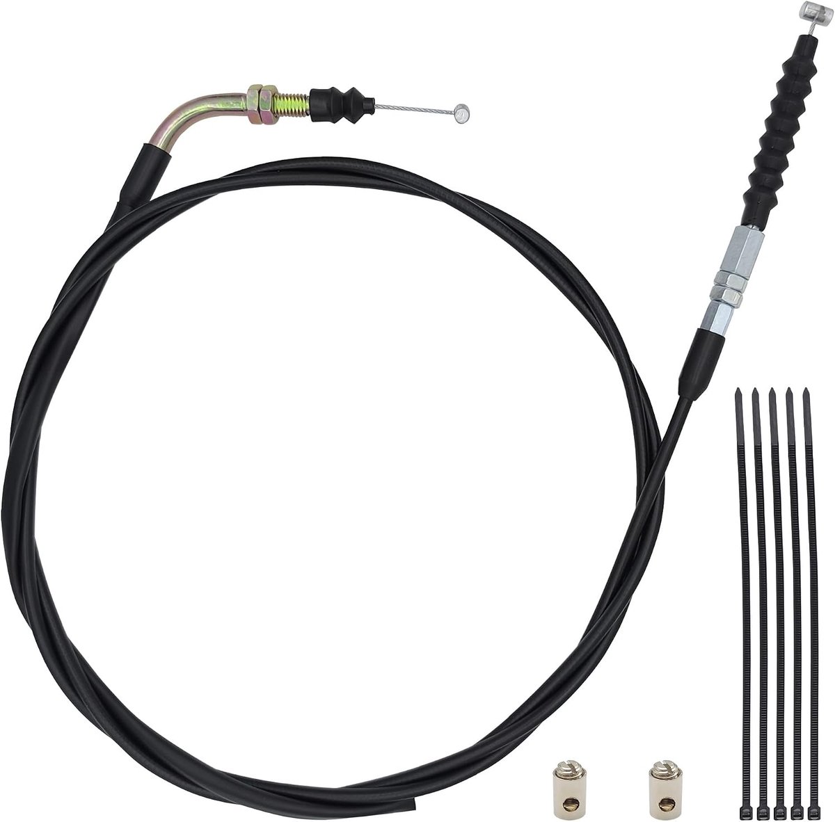 Throttle kabel 200cm - hoogwaardig staal en rubber - sterk en duurzaam - geschikt voor 150cc 250cc Go Kart - ShopVlot