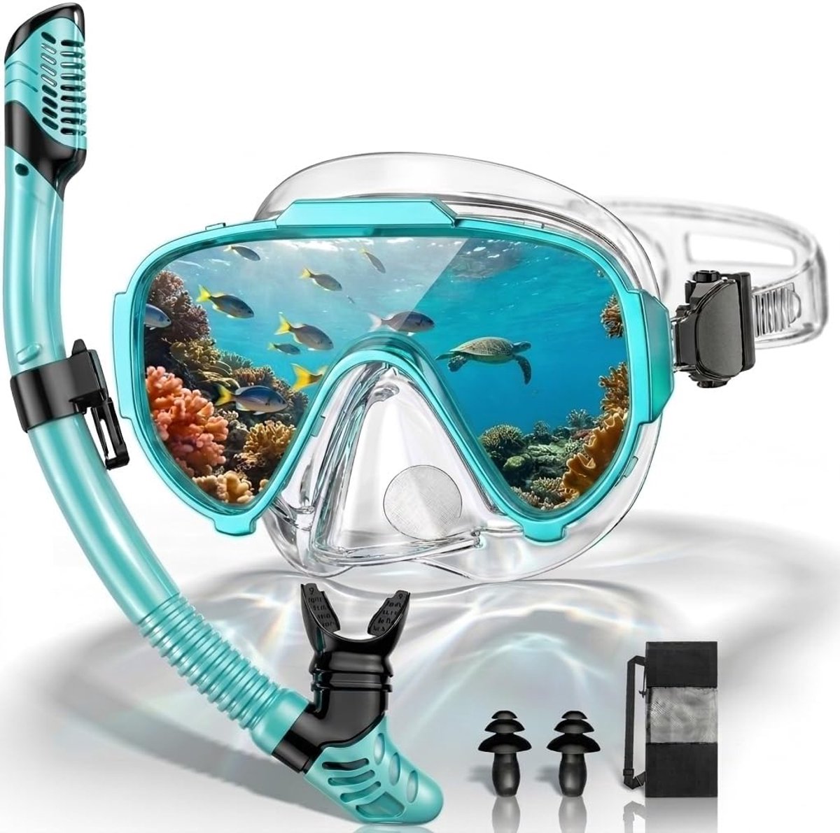 Duikmasker 180° Panoramisch - Tempered Glas - Anti-Fog - Perfect zicht onder water - ShopVlot