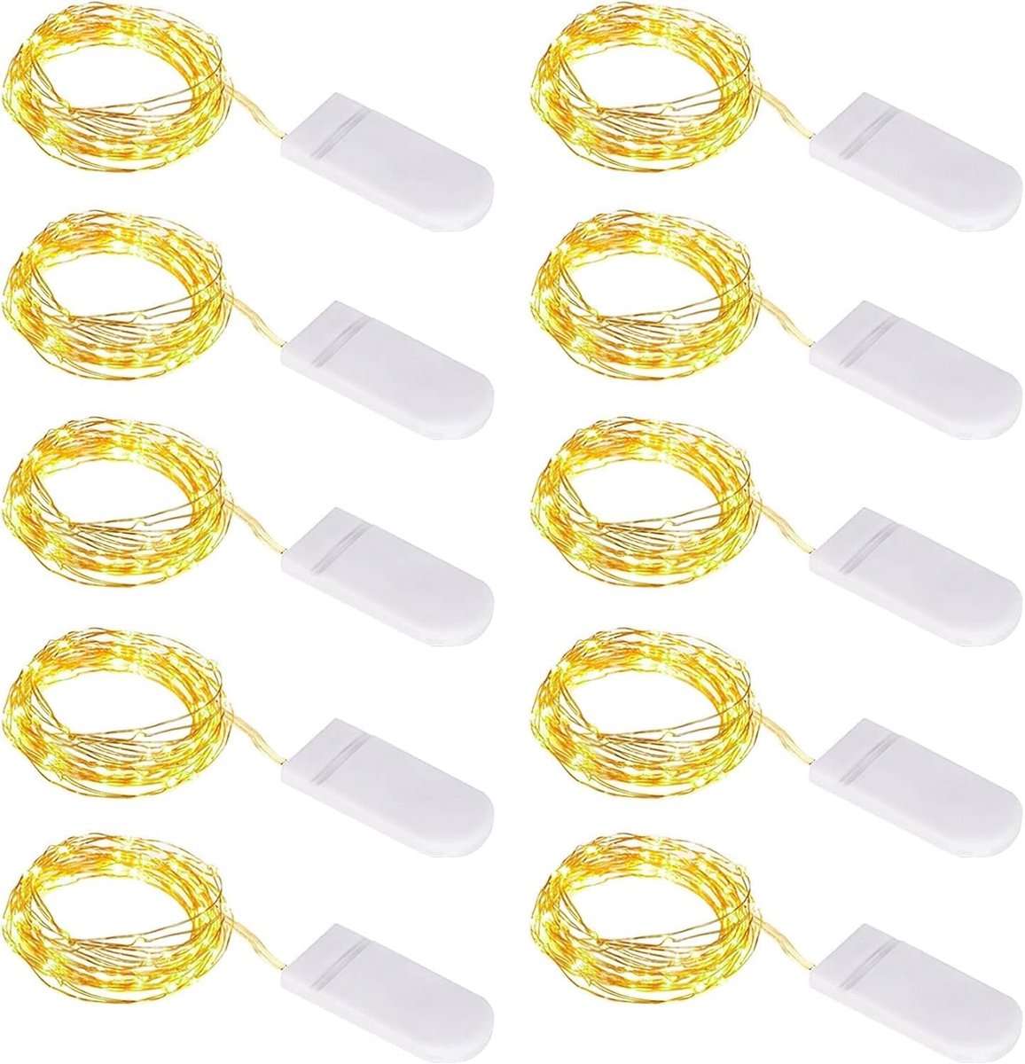 Fairy lights 1 m - 10 micro LED's - warm wit - voor sfeervolle decoratie - ShopVlot