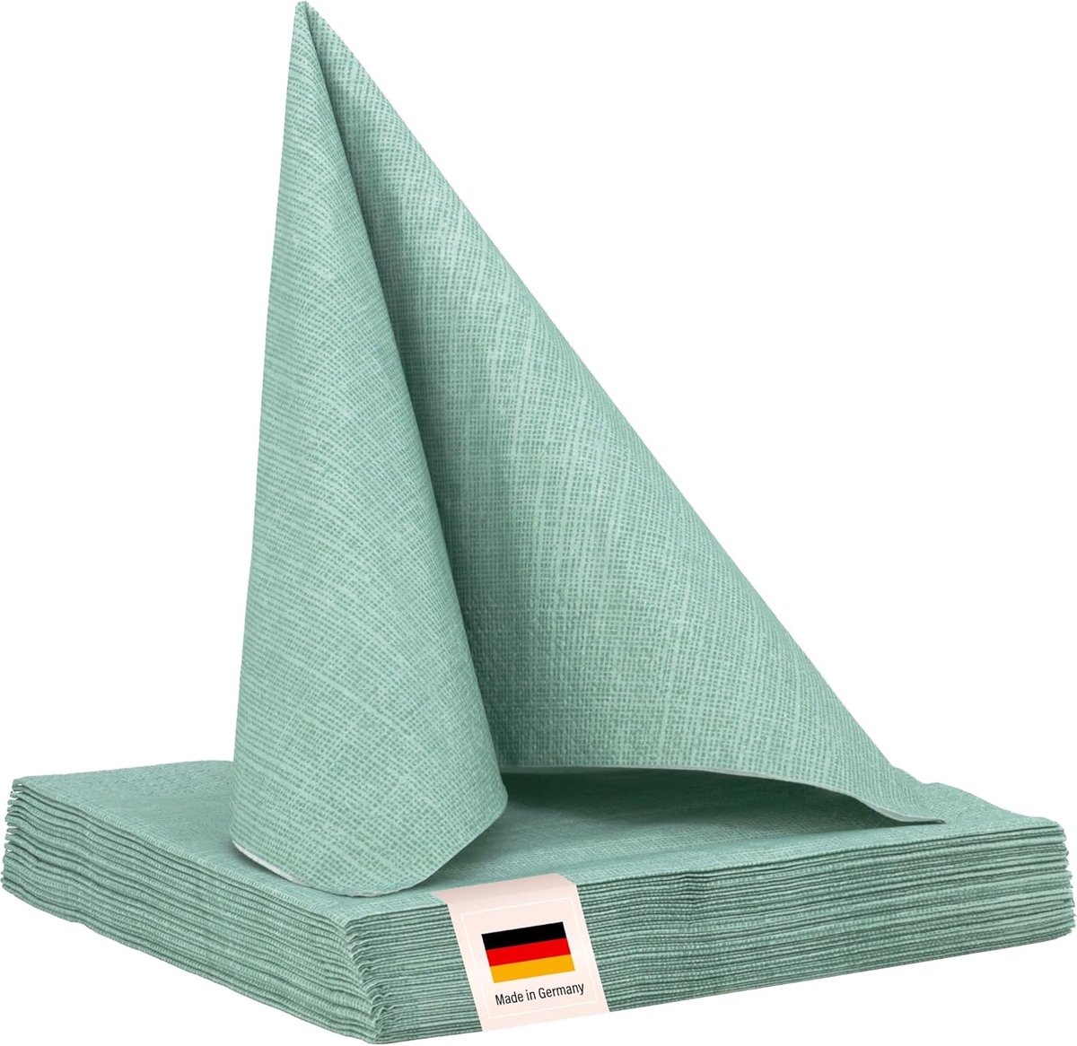 Servetten 33 x 33 cm - 100% mosel - eucalyptus groen - voor elke gelegenheid - ShopVlot