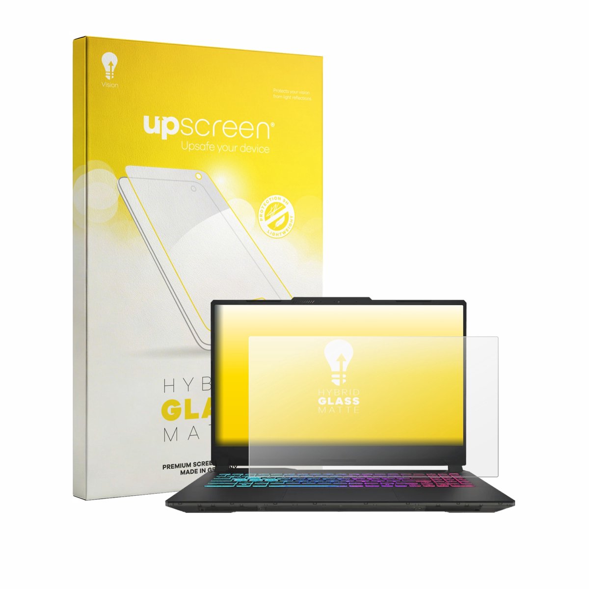 upscreen - Screenprotector voor MSI Cyborg 15 A13V - Folie Beschermfolie Beschermglas matte
