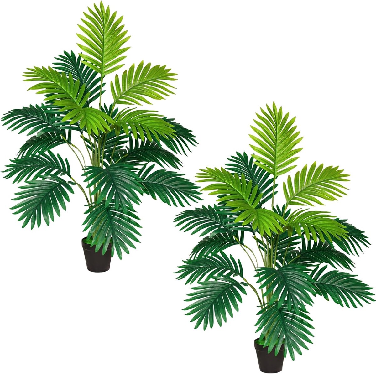 Kunstpalm, grote palm, kunstboom, 83 cm hoog, 18 takken, tropische esthetische decoratie, outdoor, woonkamer, slaapkamer, badkamer, buiten, kantoor, tuin, bruiloft, feestdecoratie