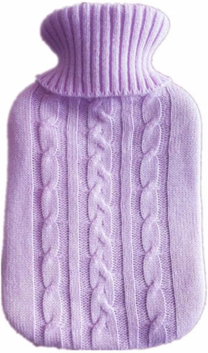 Hot Water Bottles 2000Ml Water-Filled Hot Water Bottle Autumn/Winter Women'S Belly Warming Bottle Bag Detachable Knitted Cover-H