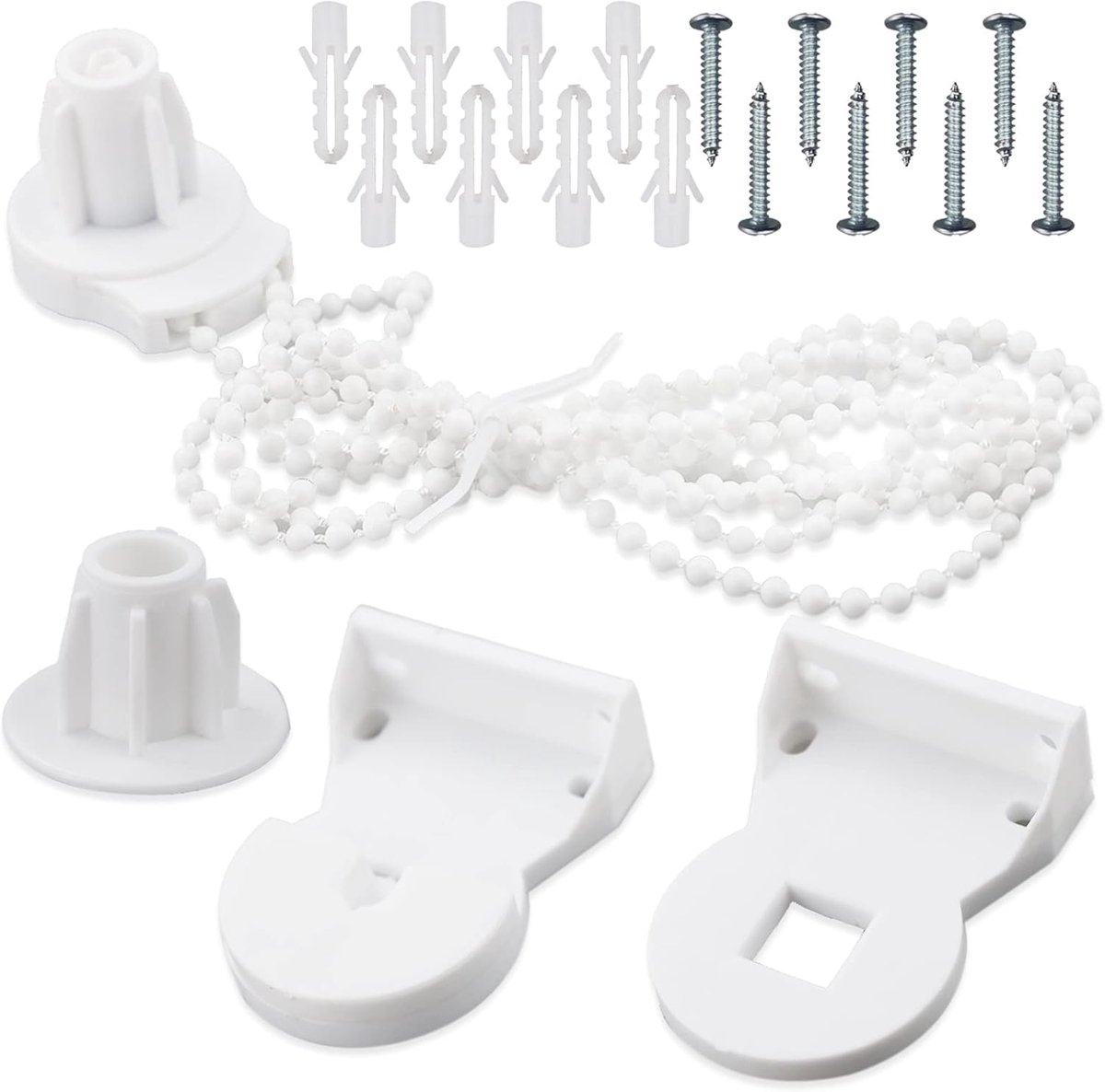 Reparatieset voor rolgordijnen, 25 mm kinderveilige plastic reserveringsset, gordijnrolgordijnaccessoires met kralenketting reserveset voor gordijnroeden/verduisteringsrolgordijnbeugels