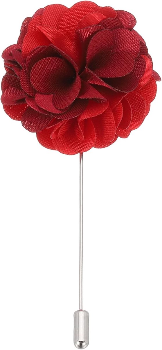 Bloem Boutonnieres Pin, reverspin voor heren camelia bloem voor bruiloft, afstuderen, jubileum, broche, afstudeeroutfit accessoires, 4 x 8 cm