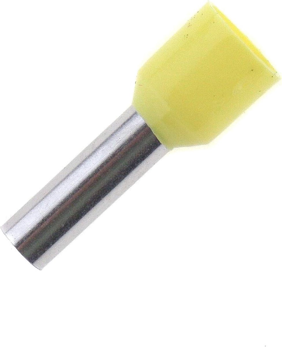 14209 iso. 6,0 mm², geel, 100 stk. adereindhuls