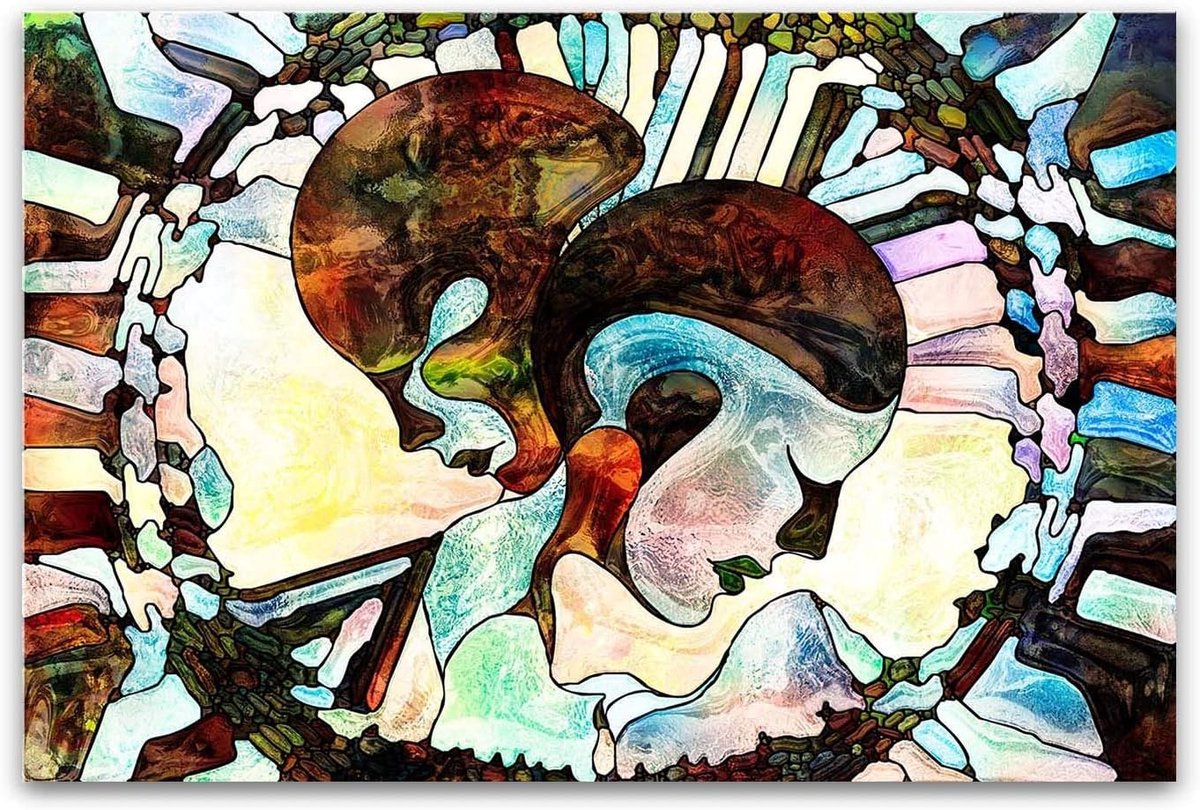 Kunst op Plexiglas – Abstracte Liefhebbers, Afscheid 60 x 90 cm