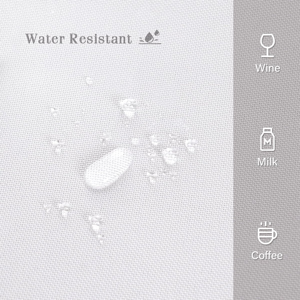 & FALCON Rechthoekig Tafelkleed - Waterdicht en Vlekbestendig Oxford Tafelkleed, Wasbaar in de Wasmachine voor Bruiloften, Vakanties, Restaurants, Feesten en Tuinen, Wit, 140 x 240 cm