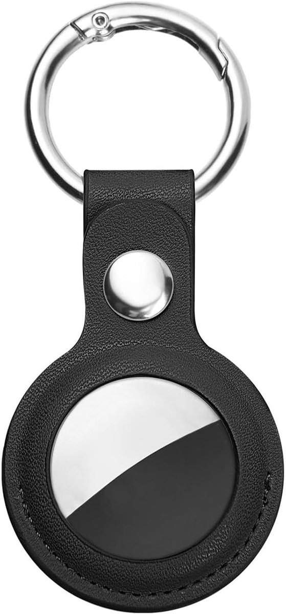 Houder voor Apple AirTag Sleutelhanger, 1 stuk, PU-lederen, Kras | Trackerhoes Locatorhoes voor Halsband voor Hond en Kat, Sleutelzoekerhoes, voor Sleutels, Bagage