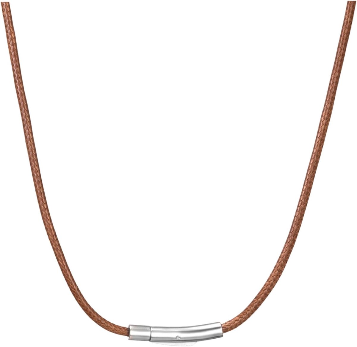 2/3 mm leren ketting heren kunstleer halsketting zwart/bruin beschikbaar dames lederen ketting met roestvrijstalen gesp gevlochten halsketting 46-76 cm voor doe-het-zelf hangers sieraden