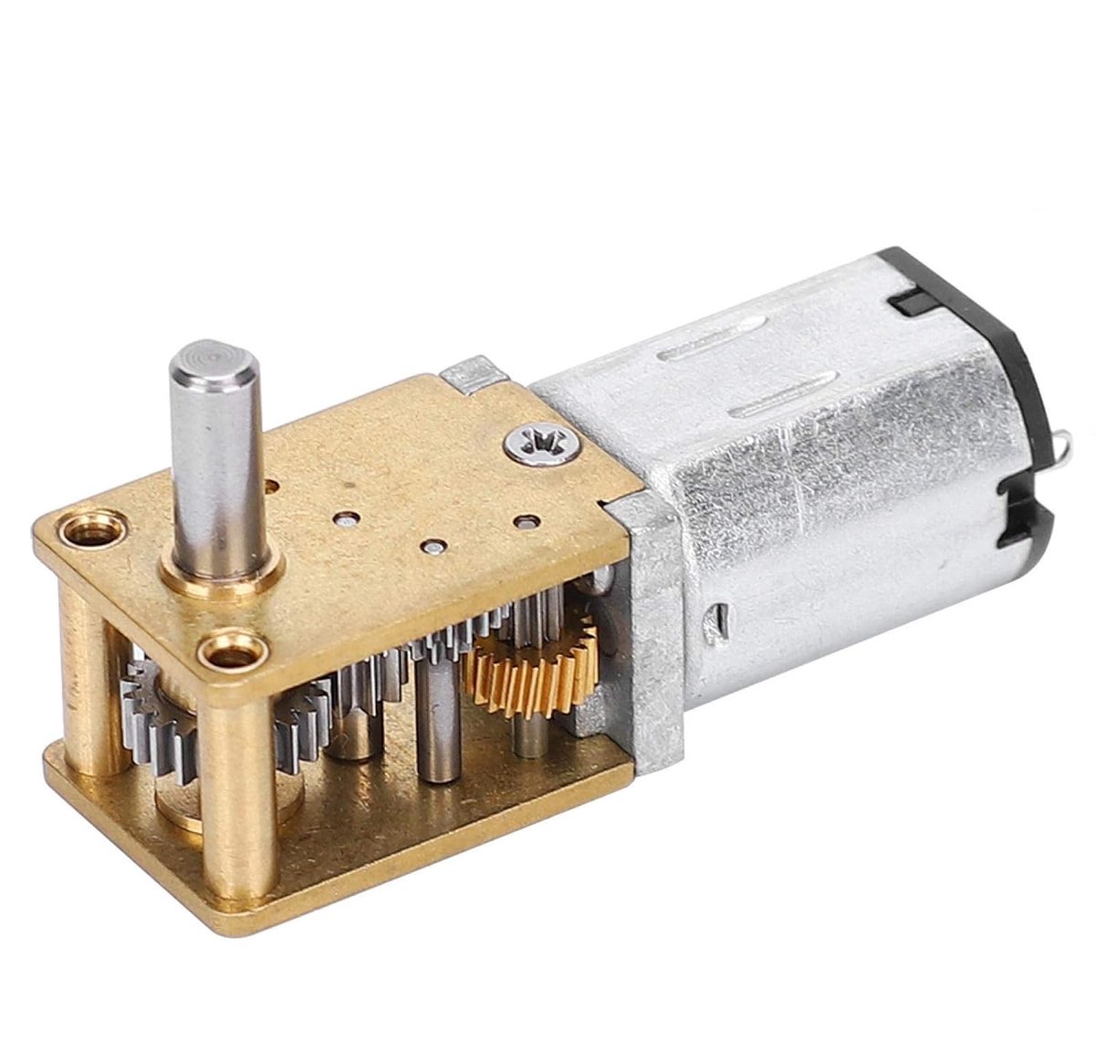 Micro Metal Gear Motor N20 DC12V Snelheidsreductie CW/CCW Micro Motor Mini Versnellingsbak Hoge Koppel Snelheidsreductie Motor voor RC Auto Robot Model DIY Motor Speelgoed(DC12v27RPM)