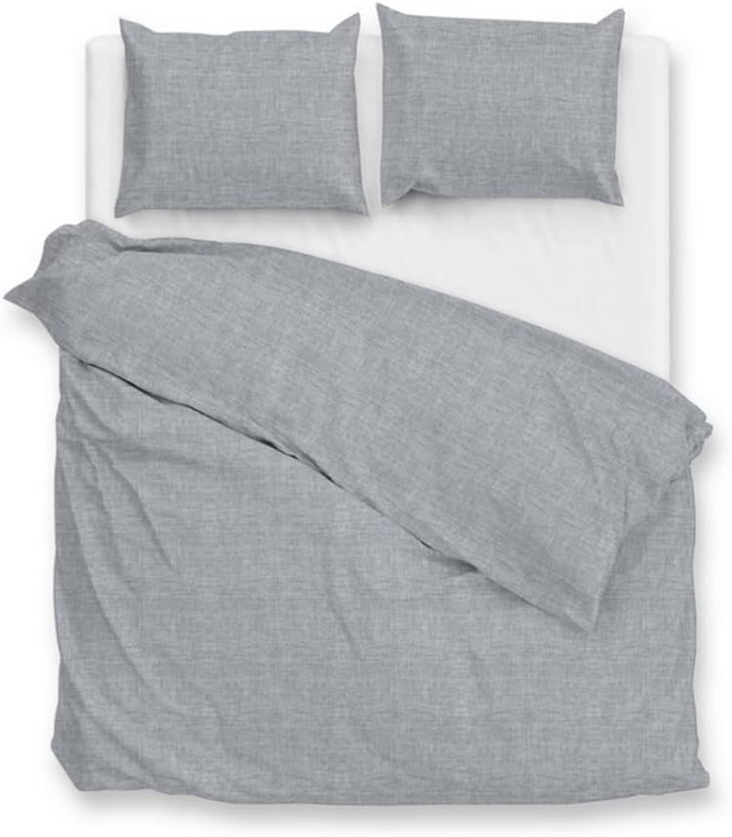 Dekbedovertrek Flanella di Lino 240x200/220cm - denim - zachte stof - perfect voor een gezellige slaapkamer - SnelShoppen