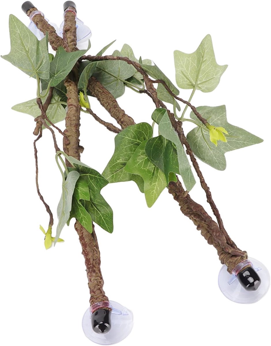wijnstokken reptielen hoek boomtak reptielen boomtak reptielen tak decoratie reptielen hoek tak terrarium plant decoratie met zuignappen voor amfibieën hagedis slang