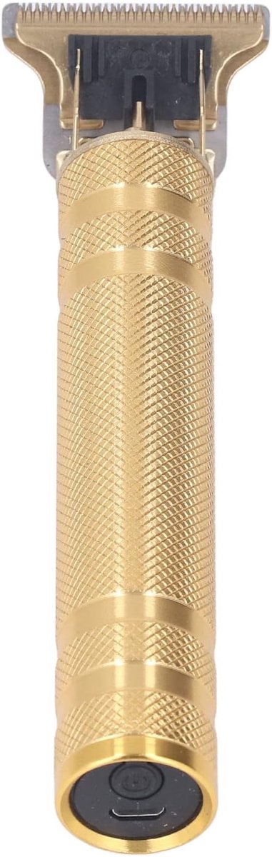 Vervangende Gidskammen Metalen Body Professionele Draagbare Elektrische Wasbare USB-oplaadbare T-blade Tondeuse voor Verzorging (Metaal Gouden Patroon)