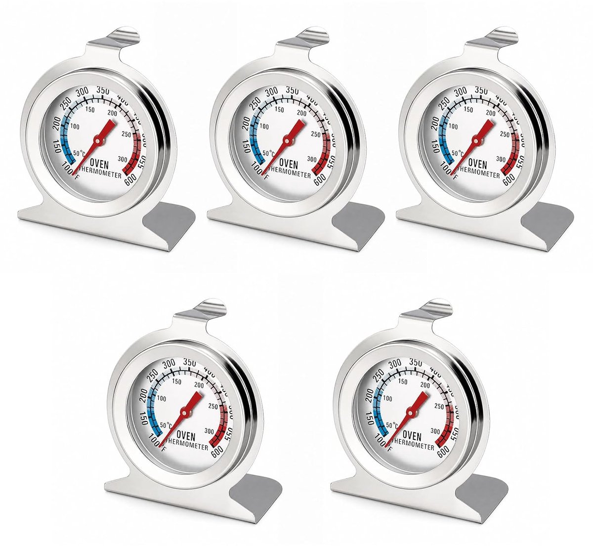 Oventhermometer 50-300℃ - roestvrij staal - hoge hittebestendigheid - nauwkeurige temperatuurmeting - ShopVlot