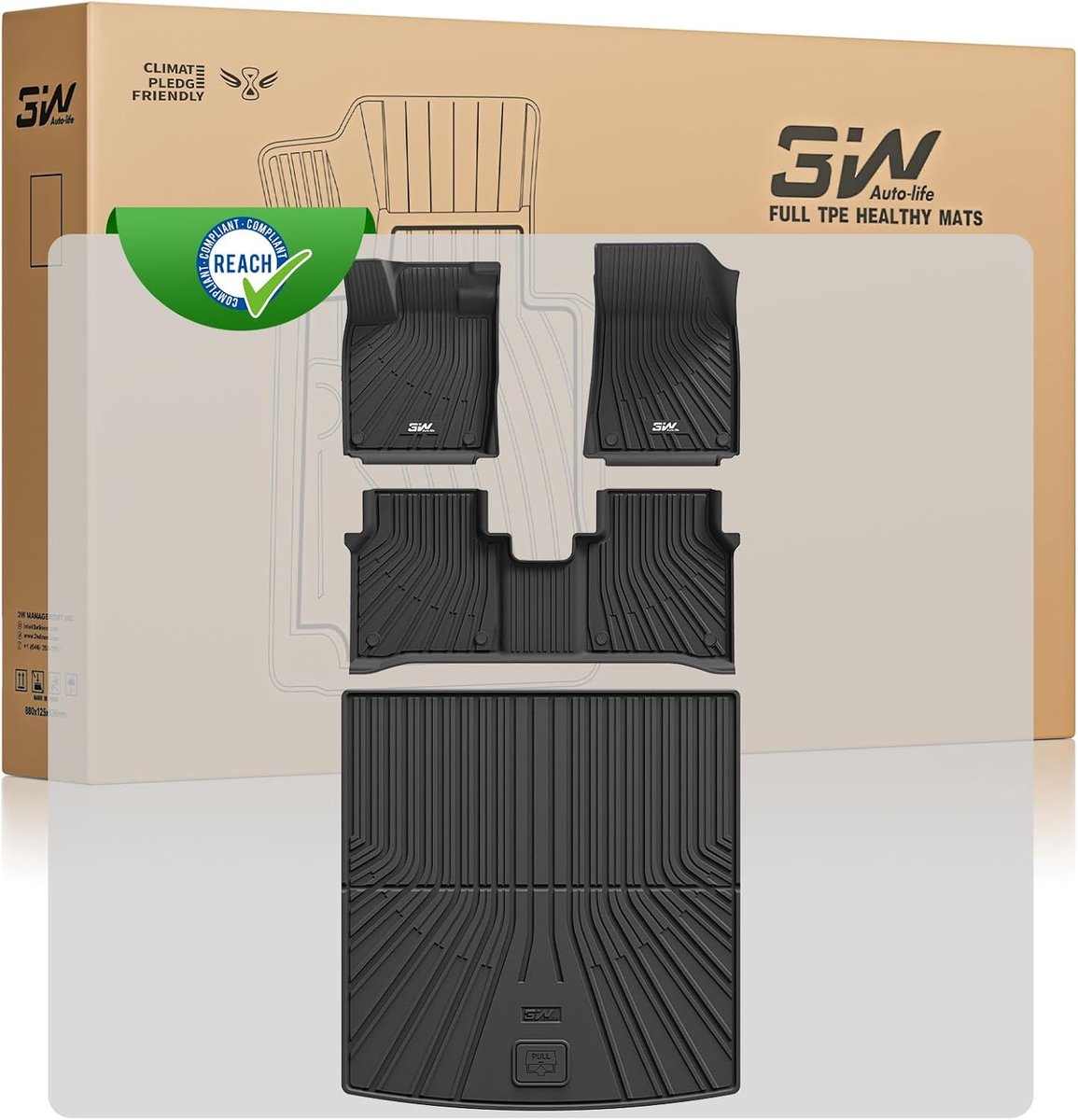 Vloermatten set Volkswagen ID.7 2024-2025 - Thorex - Perfecte pasvorm - Beschermt uw interieur - ShopVlot