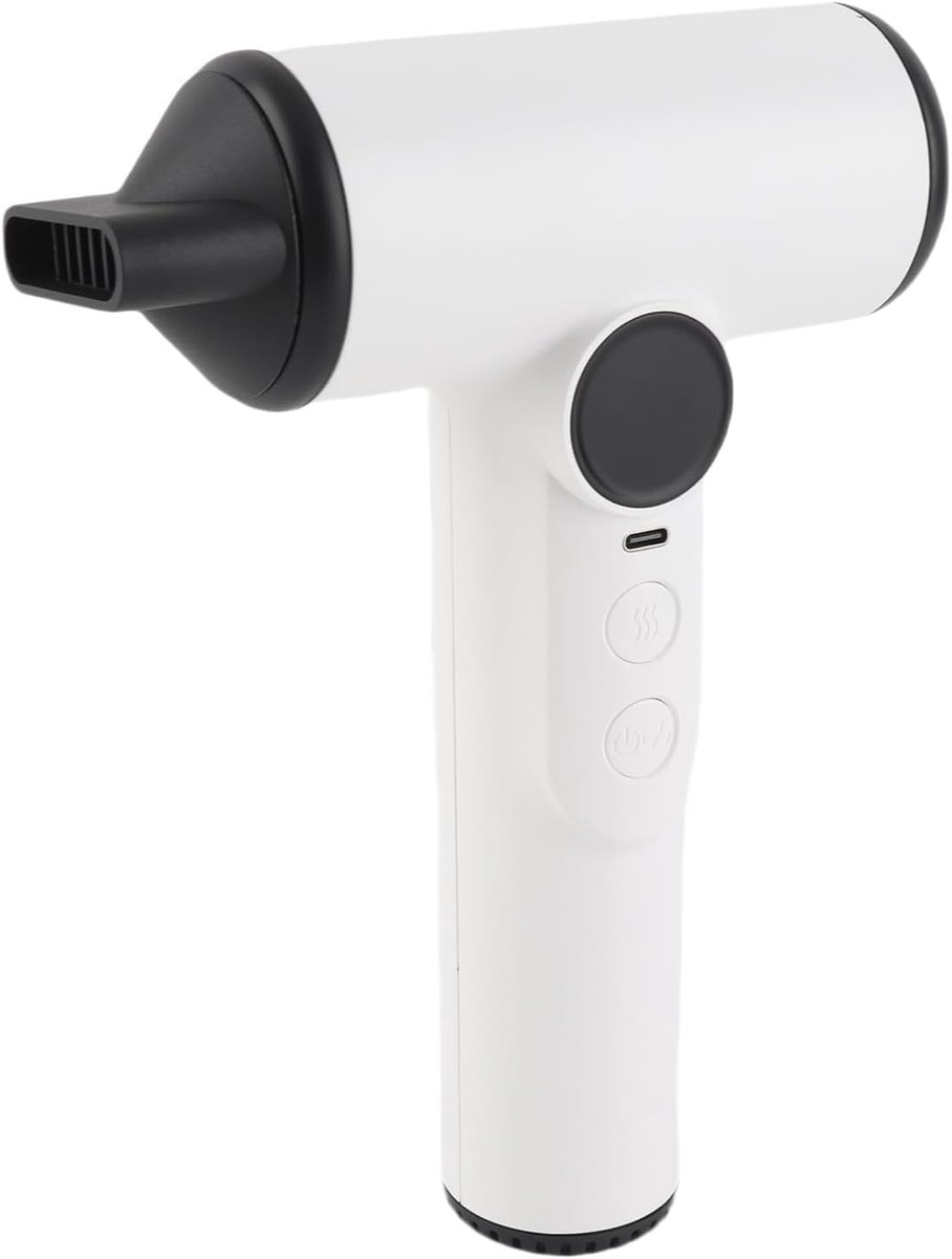 Haarföhn met concentrator - 15.000mAh draagbare haardroger - 3 snelheden en temperaturen - ideaal voor onderweg - ShopVlot