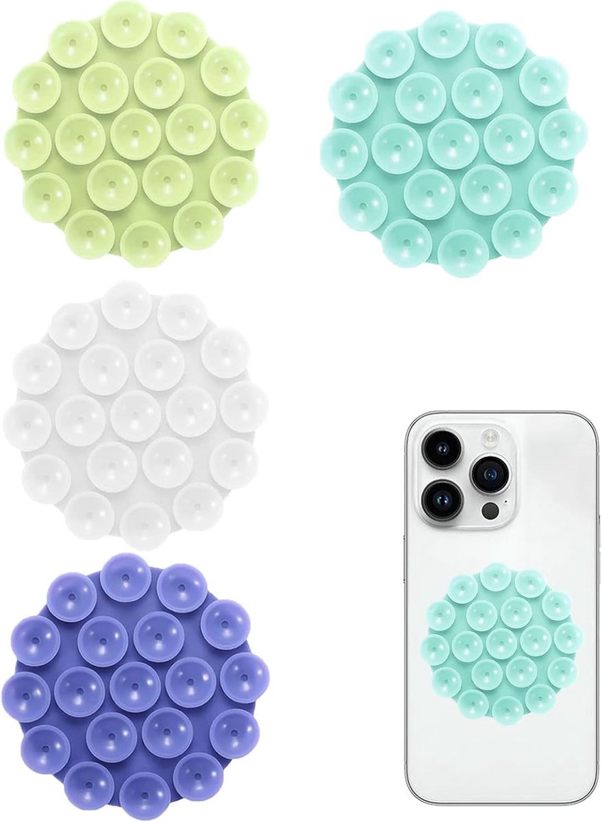 Mobiel houders met zuignappen - zelfklevend siliconen - sterke grip - ideaal voor selfies - ShopVlot