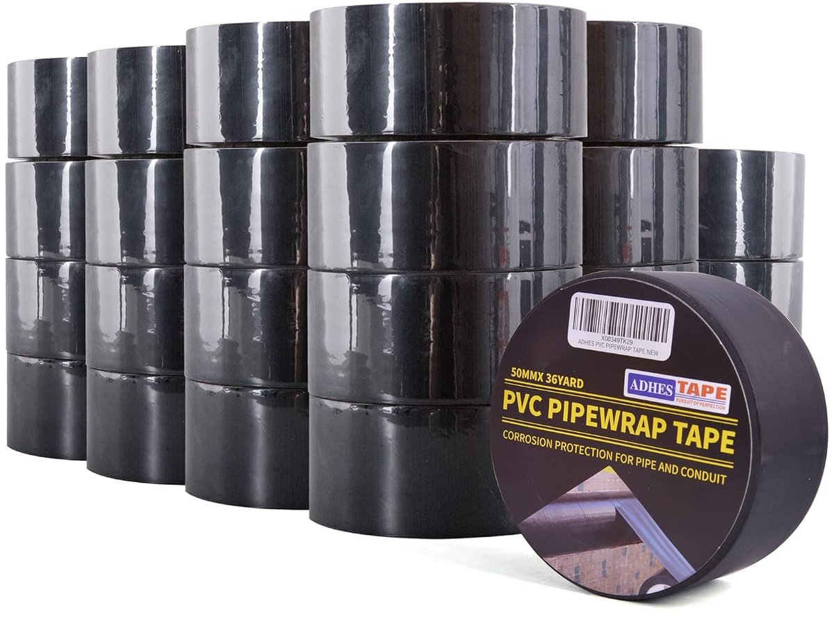 Corrosiebeschermingspijptape 2 Inch - PVC Weerbestendig - 36 Yds - Ideaal voor Buiten- en Ondergrondse Pijpen - ShopVlot