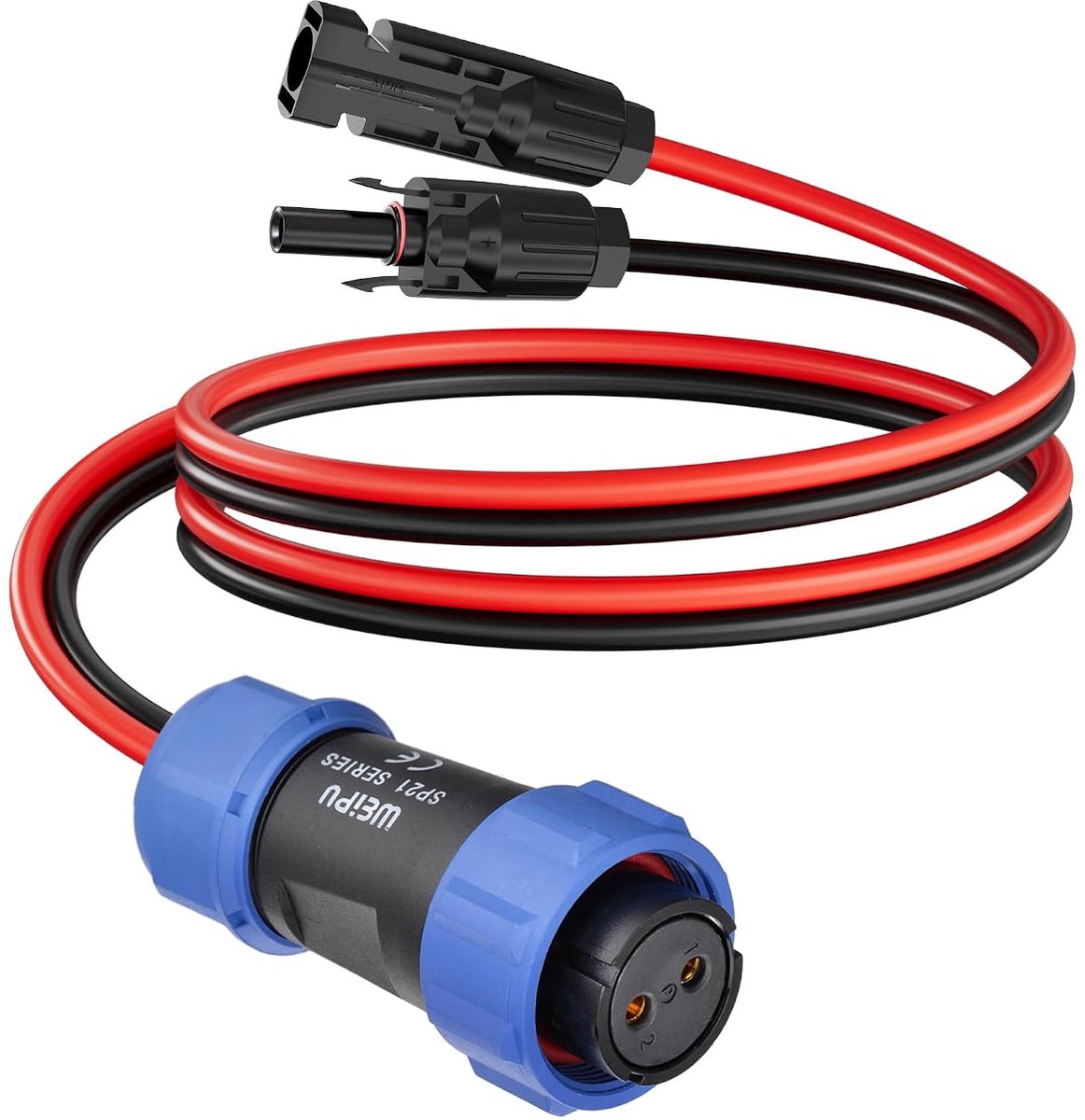 Solar connector 60 cm - tinned copper 12AWG - hoge kwaliteit PVC nylon - ideale oplossing voor portable power station - ShopVlot