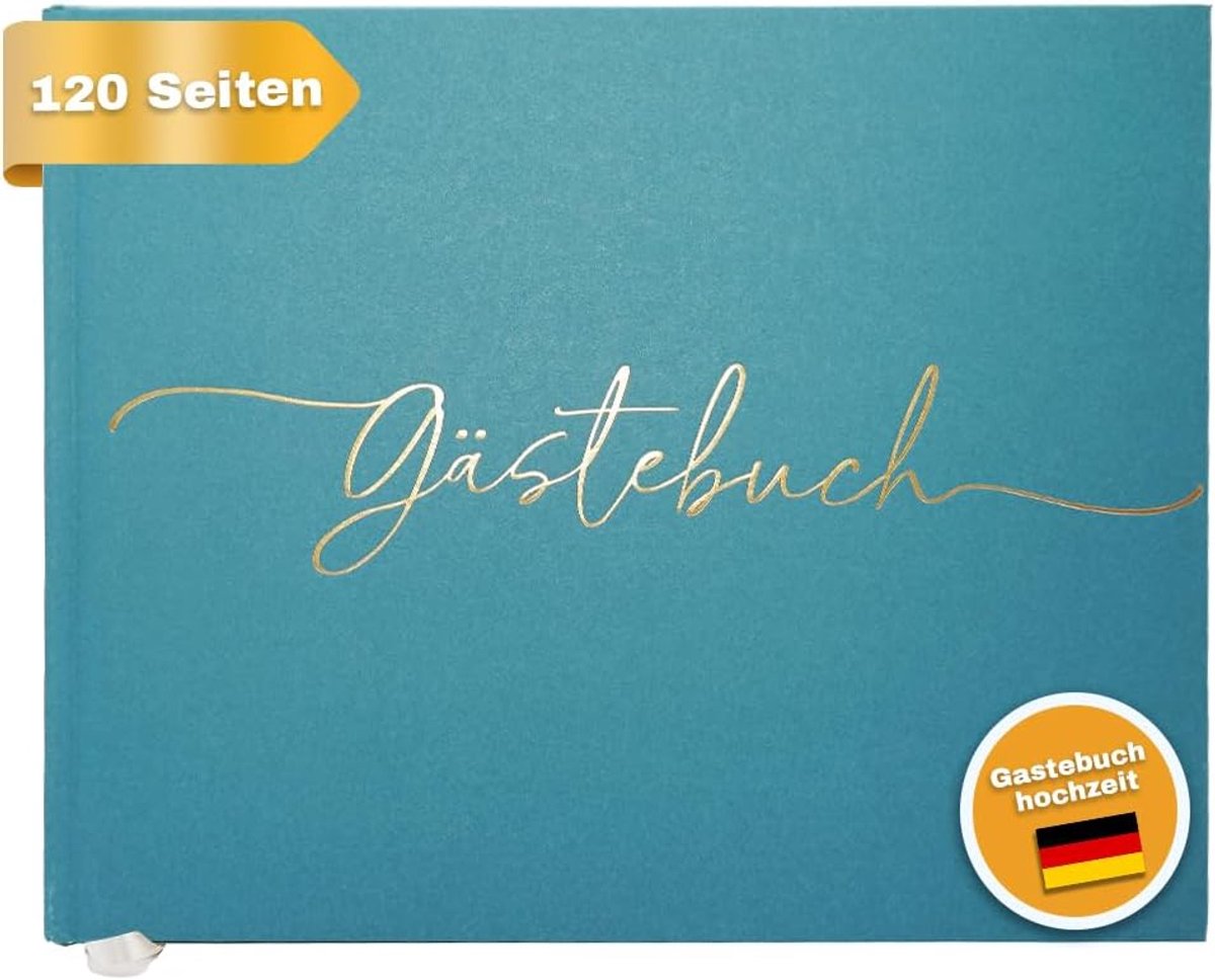 Gastenboek huwelijk 120 pagina's - premium papier - vintage stijl - onvergetelijke herinneringen vastleggen - ShopVlot