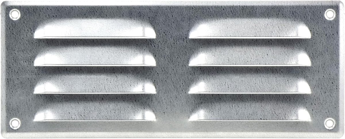 Ventilatierooster 260 x 105 mm - gegalvaniseerd staal - met knaagdierbescherming - geschikt voor binnen en buiten - ShopVlot