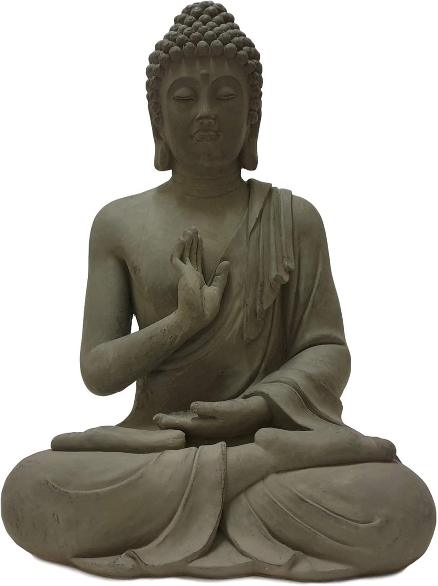 Buddha afbeelding 74 cm - graniet - hoge kwaliteit - geschikt voor binnen en buiten - ShopVlot