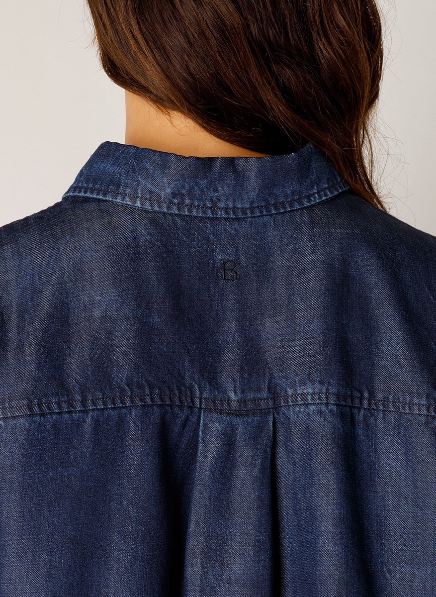 BASE LEVEL Bea denim Blouses - Mid Blue - maat 42