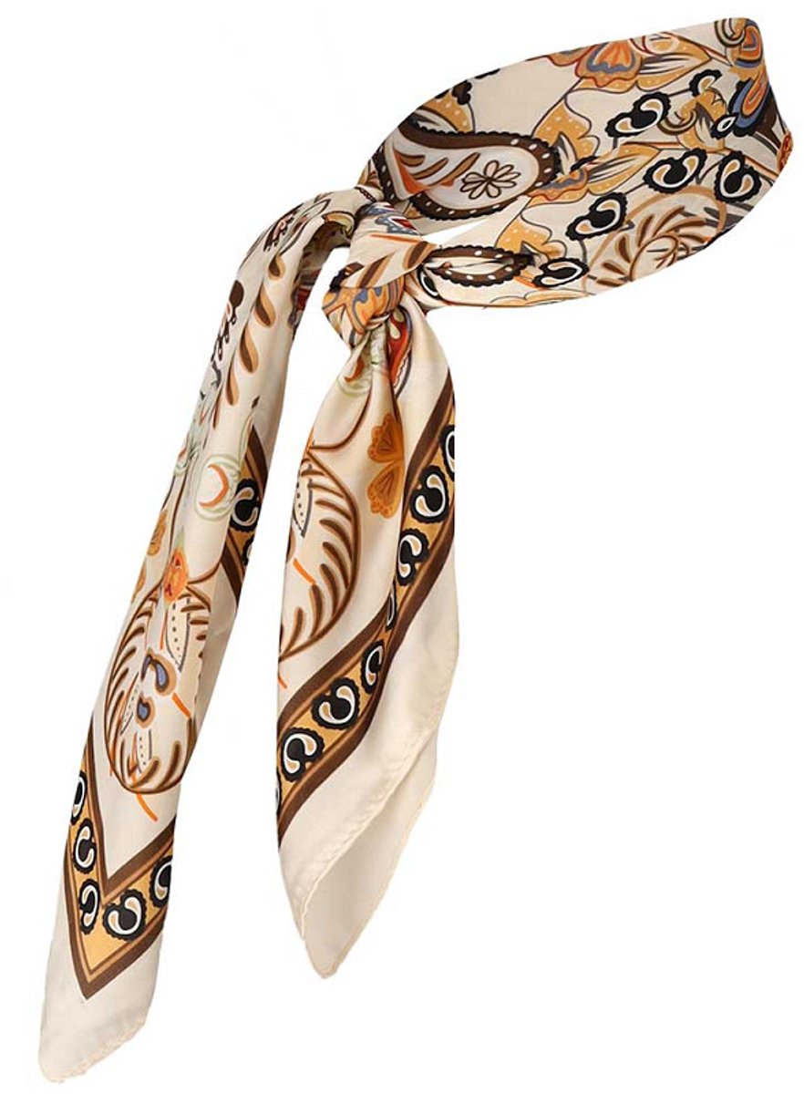 Sarlini Bandana/Kleine Sjaal Multi Camel