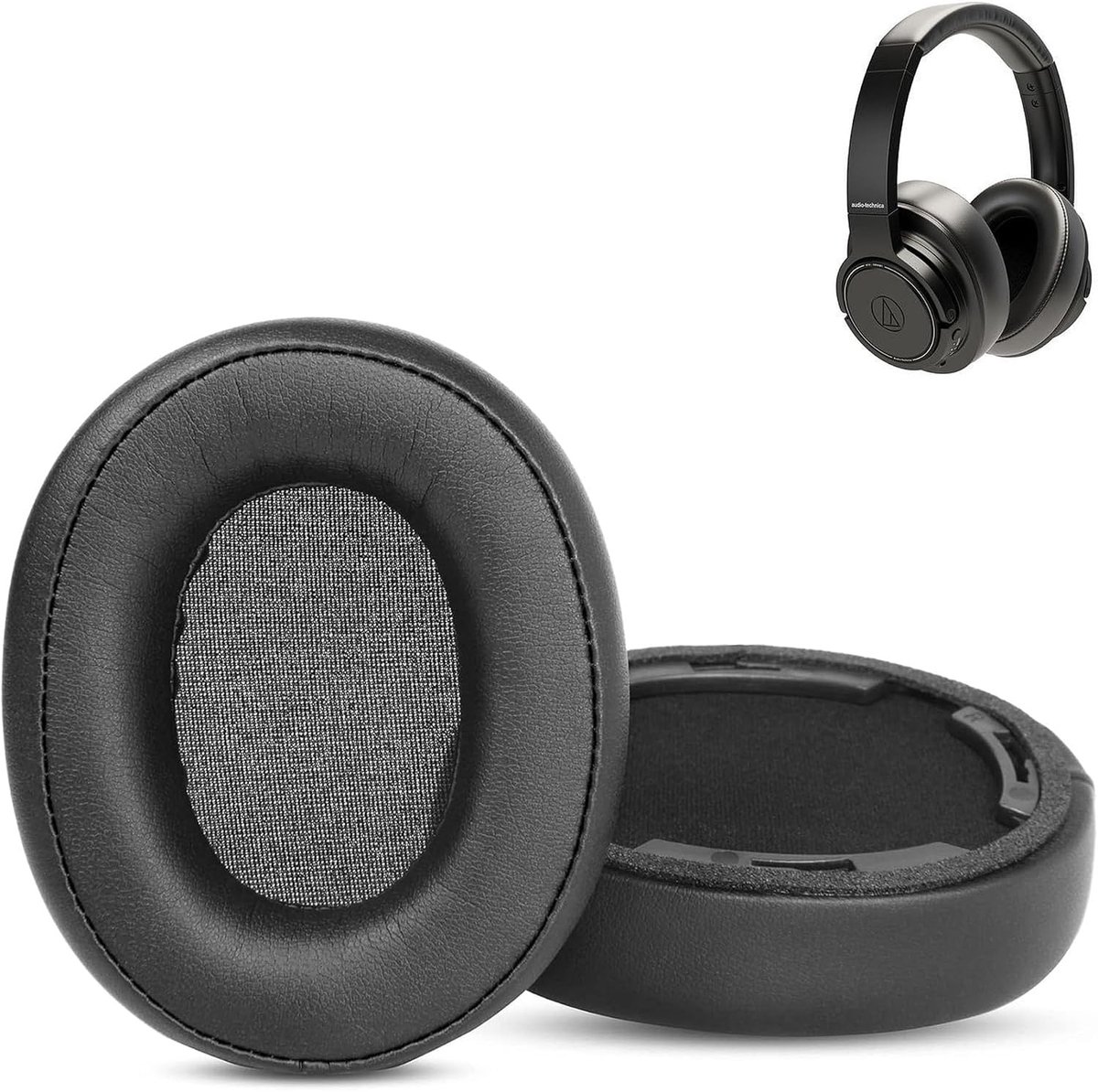 Vervangende Oorkussens voor Audio-Technica ATH SR50BT - Zacht Kunstleer/Geheugenfoam - Comfort en Geluidsisolatie - ShopVlot