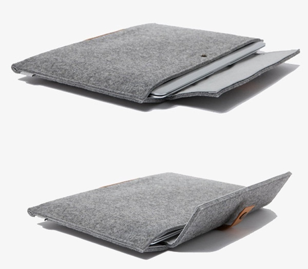 Merkloze 10-inch tablethoes - Stijlvol en duurzaam vilt