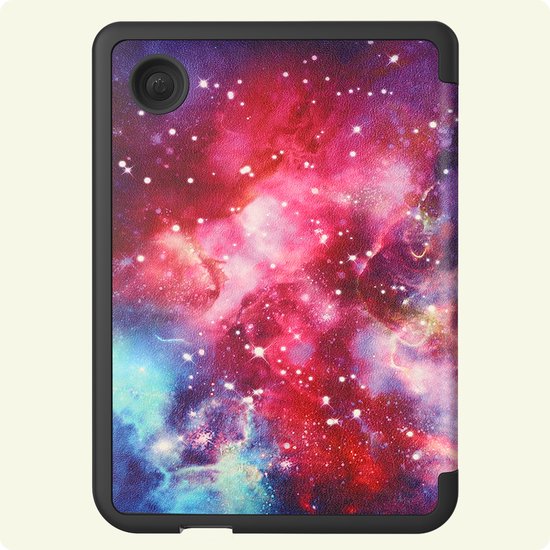 Hoes Geschikt voor Kobo Clara 2E - E-reader Bescherm Hoesje Case Sleep Cover Trifold - Hoes Geschikt voor Kobo Clara 2E Hoesje - Galaxy — afbeelding 5