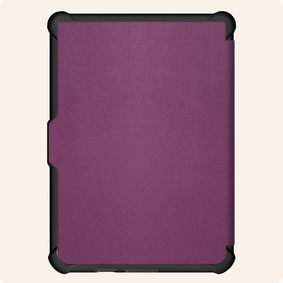 Hoesje Geschikt voor Kobo Clara HD Hoes Book Case Trifold - Hoes Geschikt voor Kobo Clara HD Hoesje Book Cover - Paars van Hoesje  — afbeelding 5