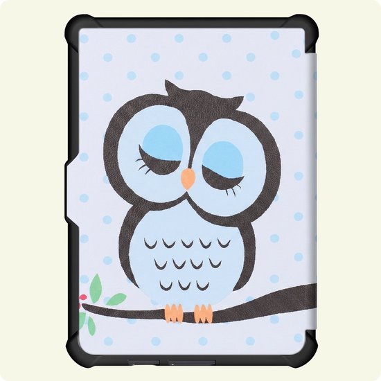 Hoes Geschikt voor Kobo Clara HD - E-reader Bescherm Hoesje Case Sleep Cover Trifold - Hoes Geschikt voor Kobo Clara HD Hoesje - Uil — afbeelding 5