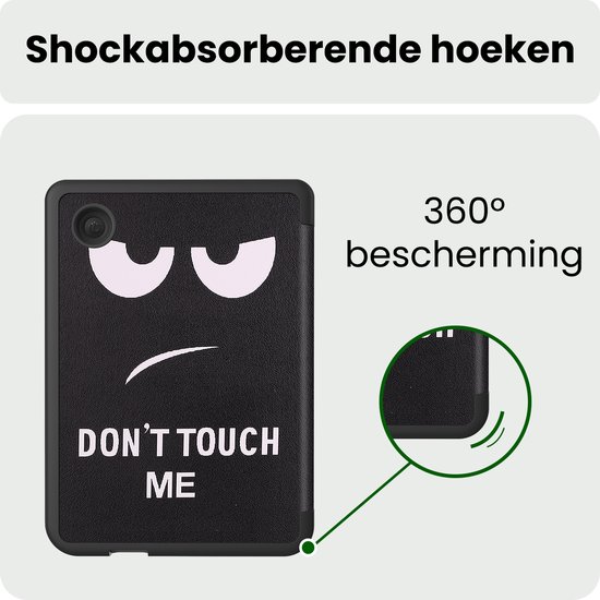 Hoes Geschikt voor Kobo Clara BW Hoesje Bookcase Cover Hoes Trifold - Hoesje Geschikt voor Kobo Clara BW Hoes Cover Case - Don't Touch Me — afbeelding 4