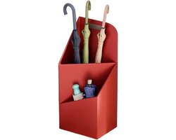 Paraplubak Houder - Opbergrek - Entree Organiseren - Met Afvoerbak - Grote Capaciteit - Rood
