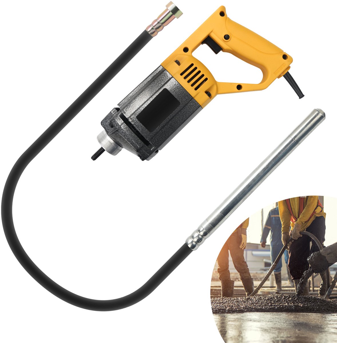 Betontriller 1000 W - Betonvibrator met 1,5 m Trilnaald - Ø 35 mm - 5000 t/min - Voor Vers Beton