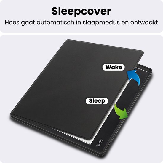 Hoes Geschikt voor Kobo Elipsa 2E - Luxe E-reader Bescherm Case - Hoesje Book Cover - Zwart — afbeelding 3