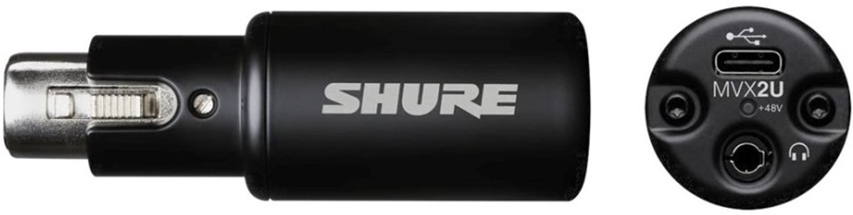 Shure MVX2UG2 Serie - Digitale Audio Interface - XLR naar USB - Compact - Plug & Play