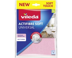 Vileda Actifibre Soft - Universele Reinigingsdoek - Zacht - Ultra-absorberend
